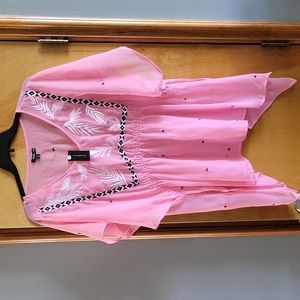 New with tags sheer pink white and black top size 18/20 from lane Bryant